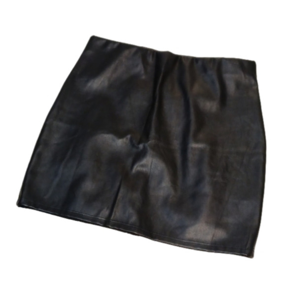 Seduction Dresses & Skirts - Seduction Black Leatherlike Mini Skirt